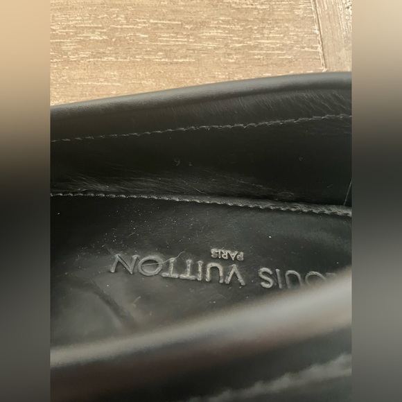 LOUIS VUITTON Monte Carlo Moccasin Black Calfskin Leather US Size 10.5 - Picture 6 of 13